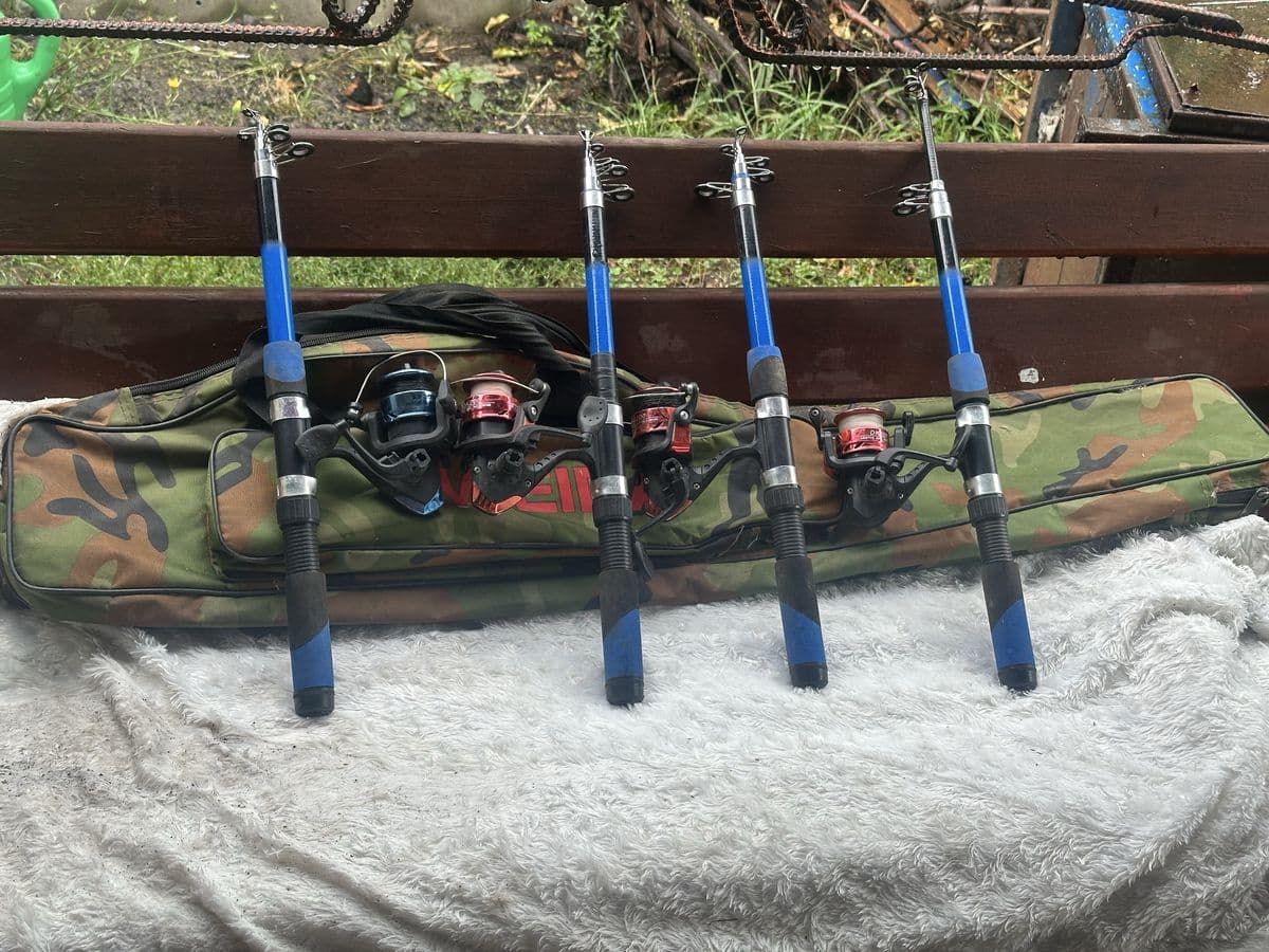 Комплект спінінгів із котушками та сумкою, Ольгопіль, Вінницька обл. — фото 2 з 3