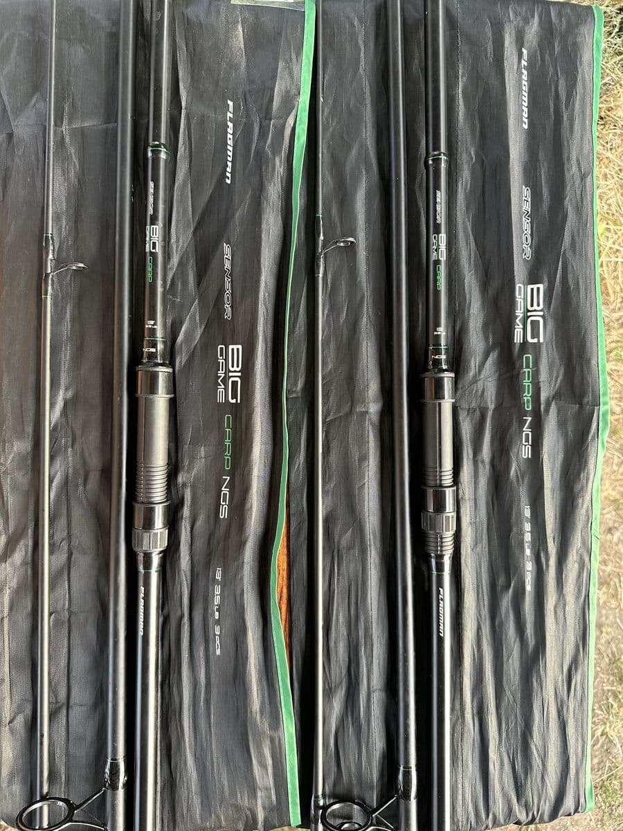 Комплект коропових вудлищ Flagman Sensor та котушок Carp Pro Tork 10000, Супрунівка, Полтавська обл.