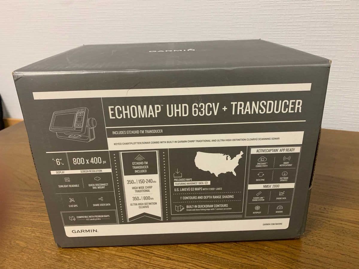 Ехолот-картплоттер Garmin ECHOMAP UHD 63cv з датчиком GT24UHD-TM, Чернігів, Чернігівська обл. — фото 2 з 5