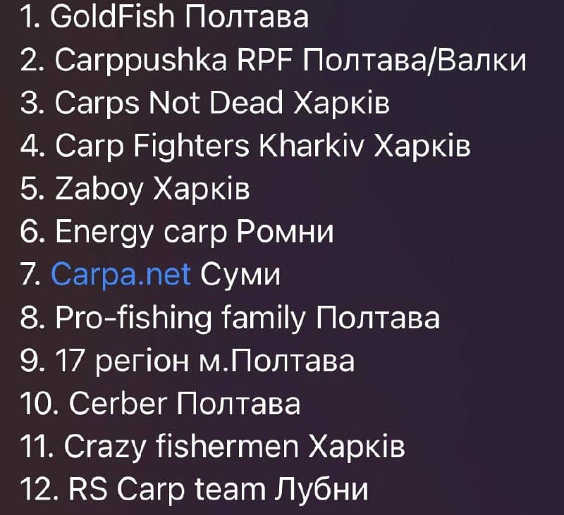 Афіша турніру «Полтавська Битва — Голодні ігри «RPF»»