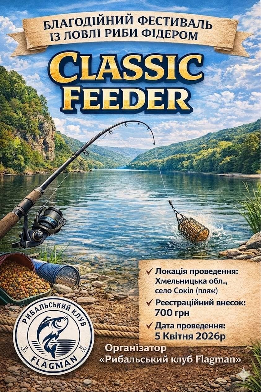 Афіша турніру «Благодійний фідерний фестиваль»