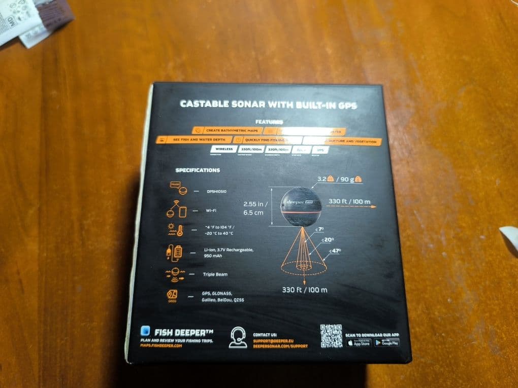 Ехолот Deeper PRO+ 2 бездротовий з GPS, Конотоп, Сумська обл. — фото 4 з 5