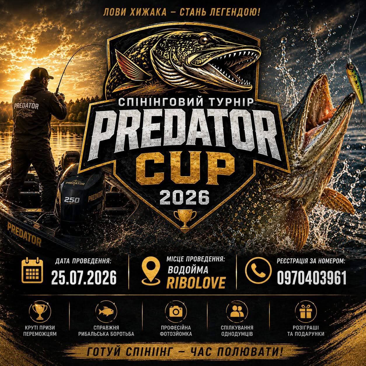 Афіша турніру «Predator Cup 2026»